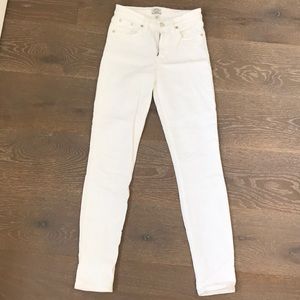 J. CREW Lookout High Rise white denim jeans